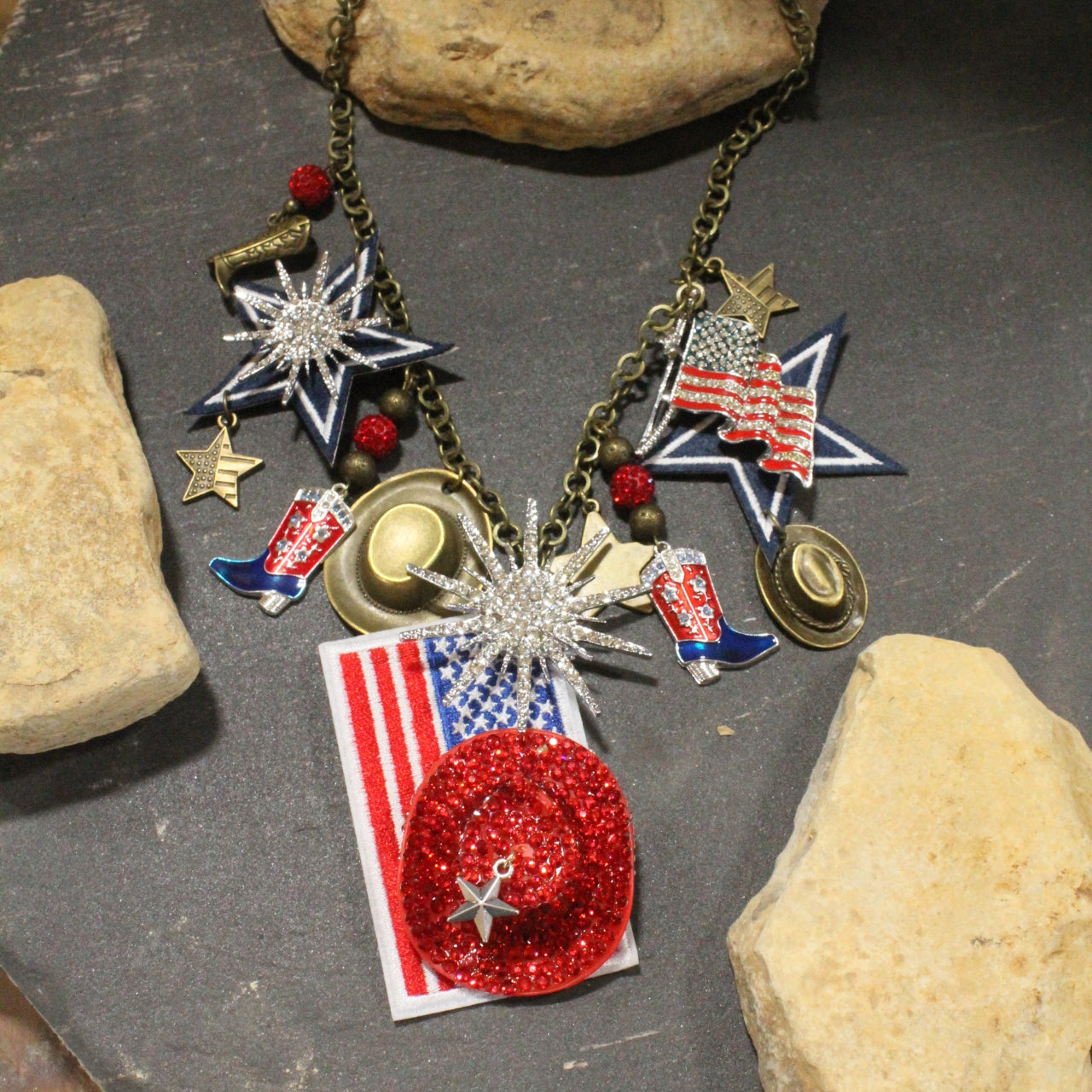 Boot Scootin' Boogy USA Charm'd Necklace