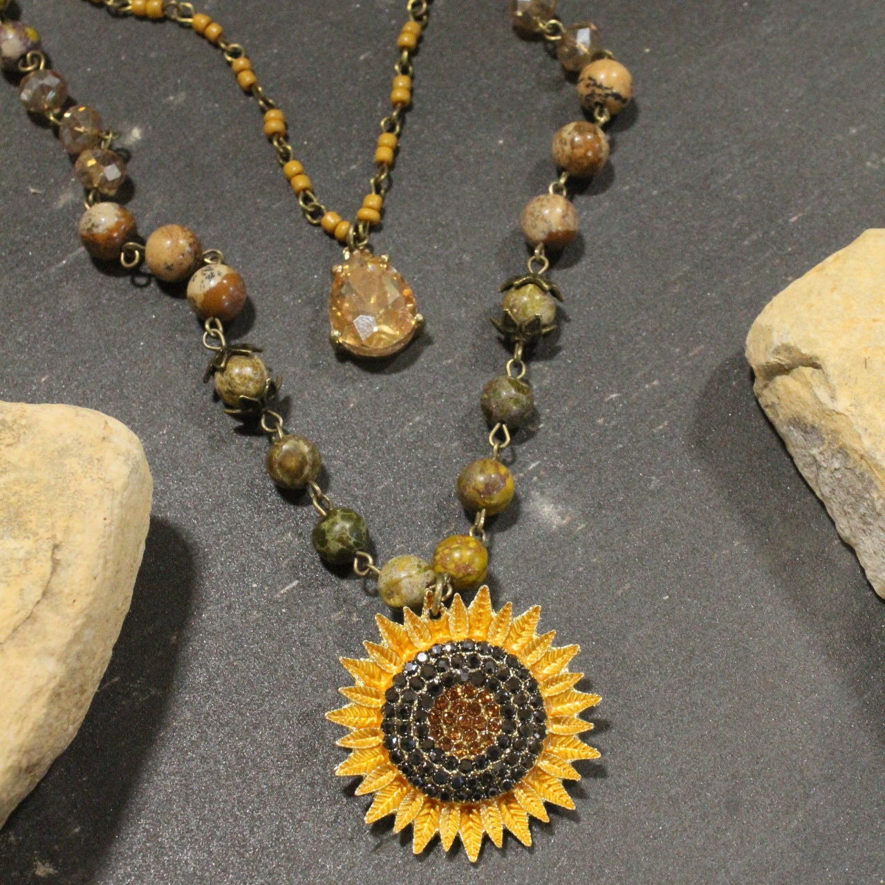 Sunflower Fields Layered Necklace
