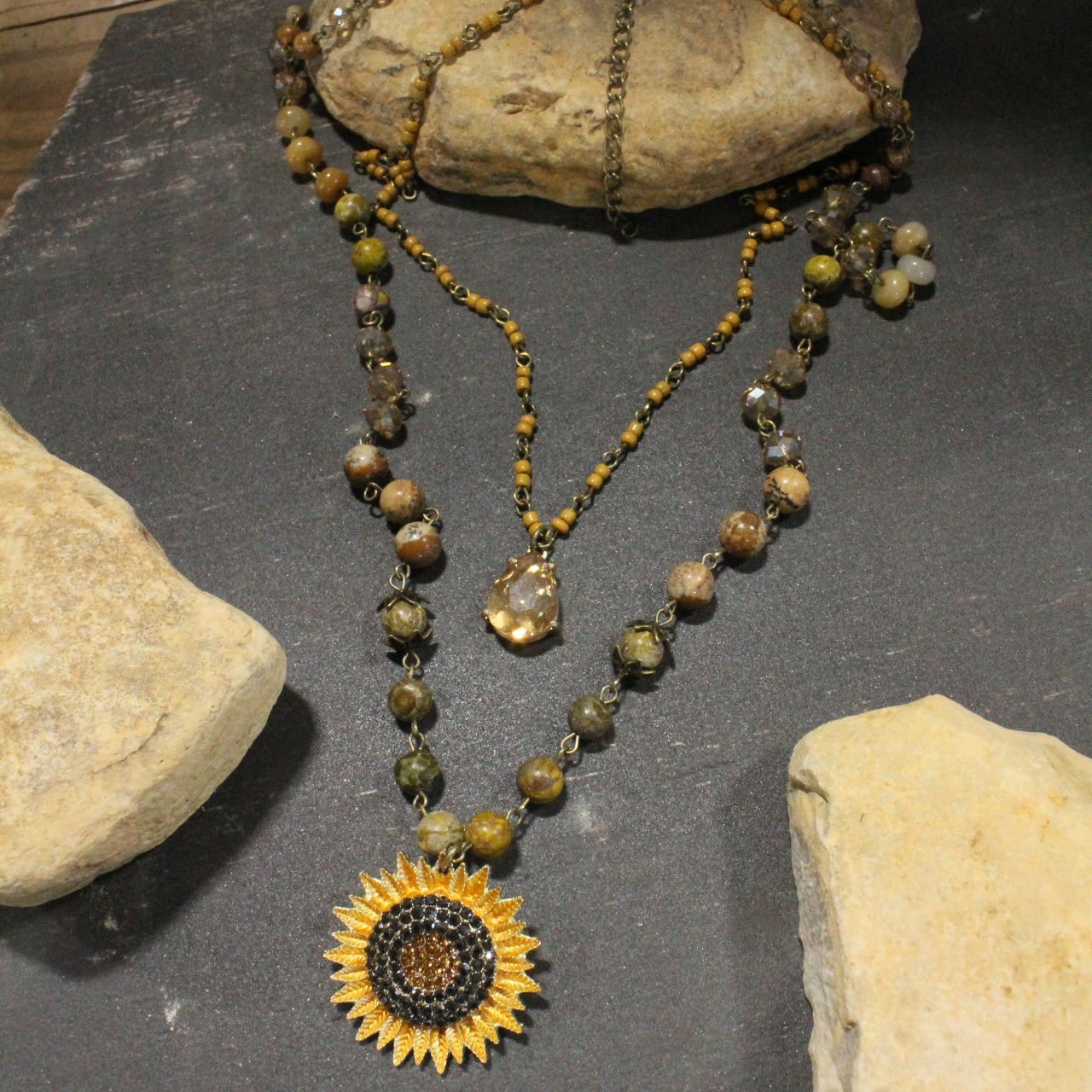 Sunflower Fields Layered Necklace