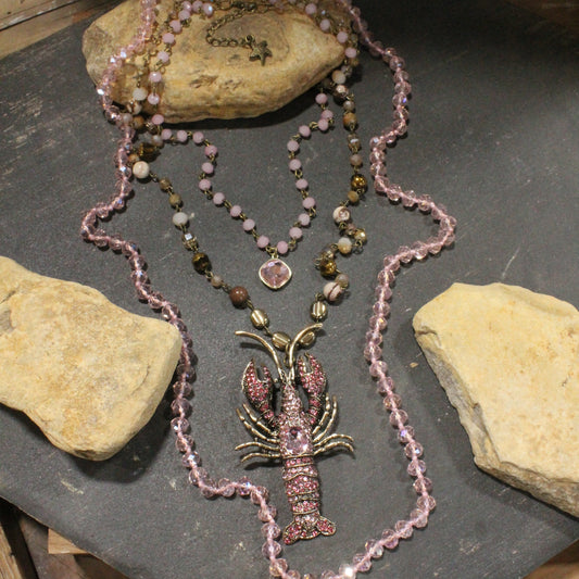Sea Faring Crayfish Layered Necklace