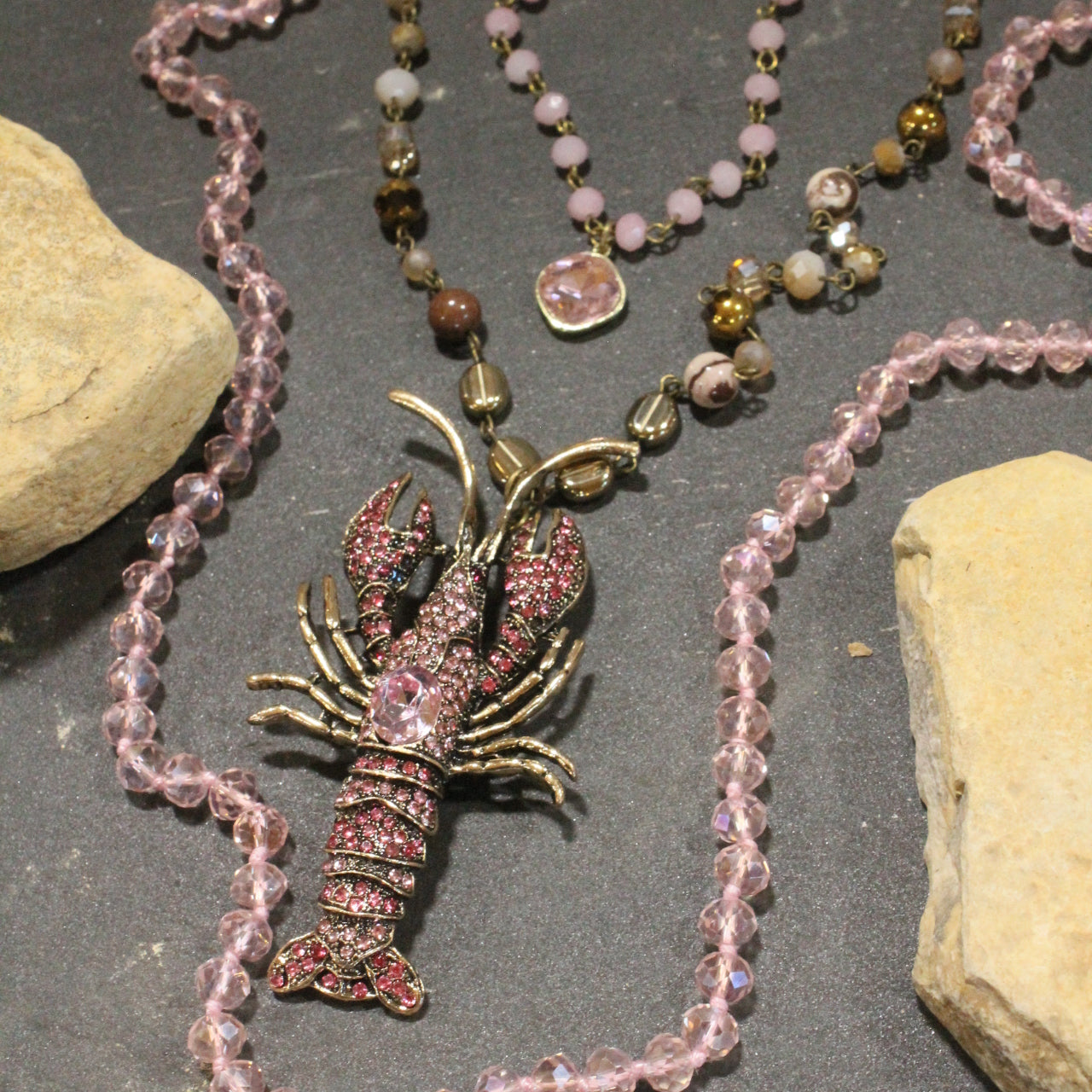Sea Faring Crayfish Layered Necklace