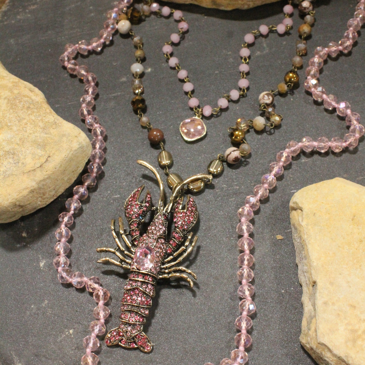 Sea Faring Crayfish Layered Necklace