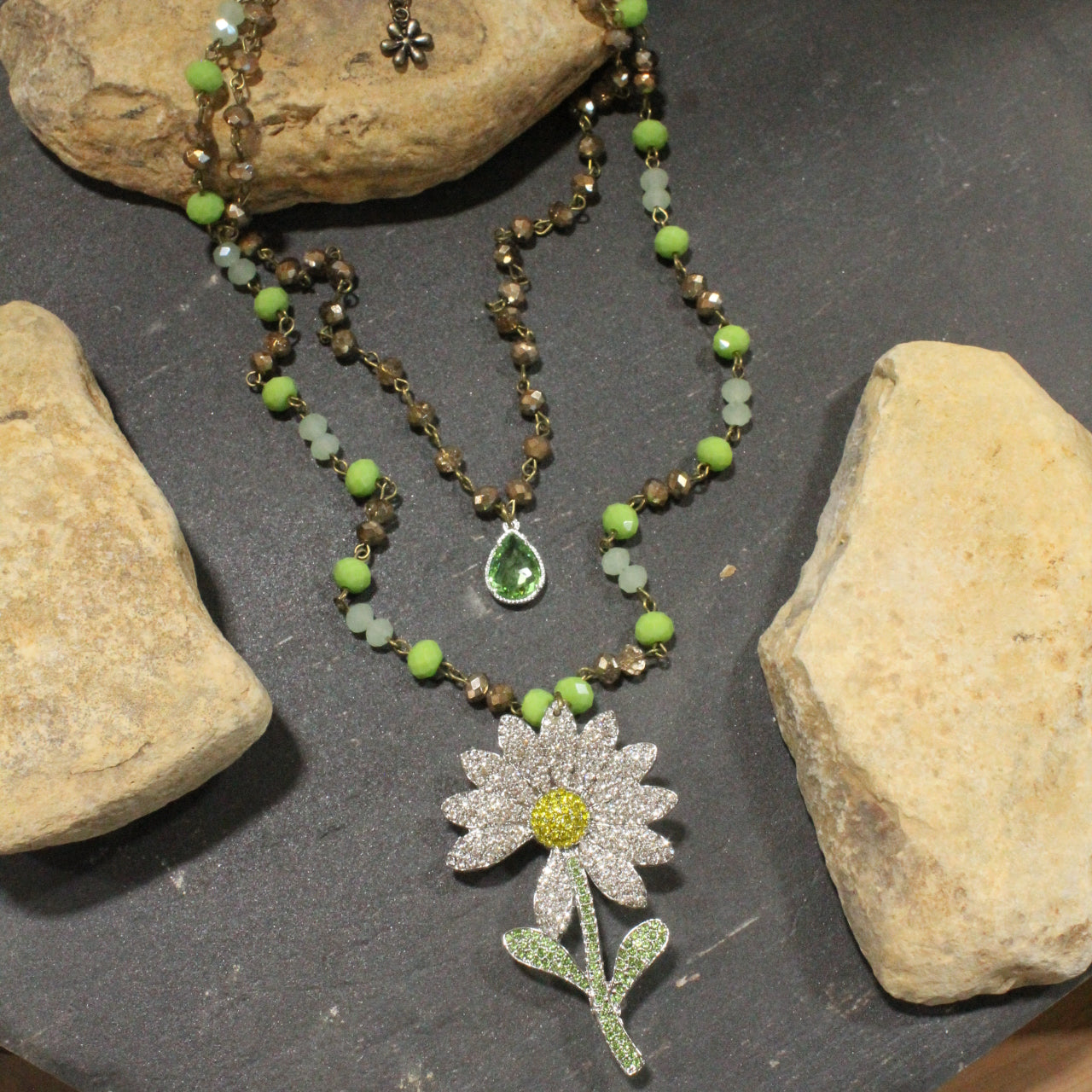 He Loves Me Daisy Layered Necklace