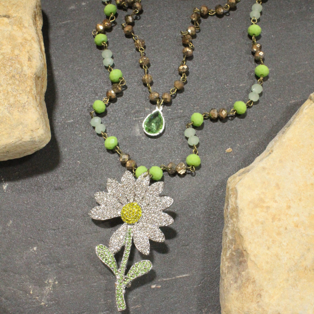 He Loves Me Daisy Layered Necklace