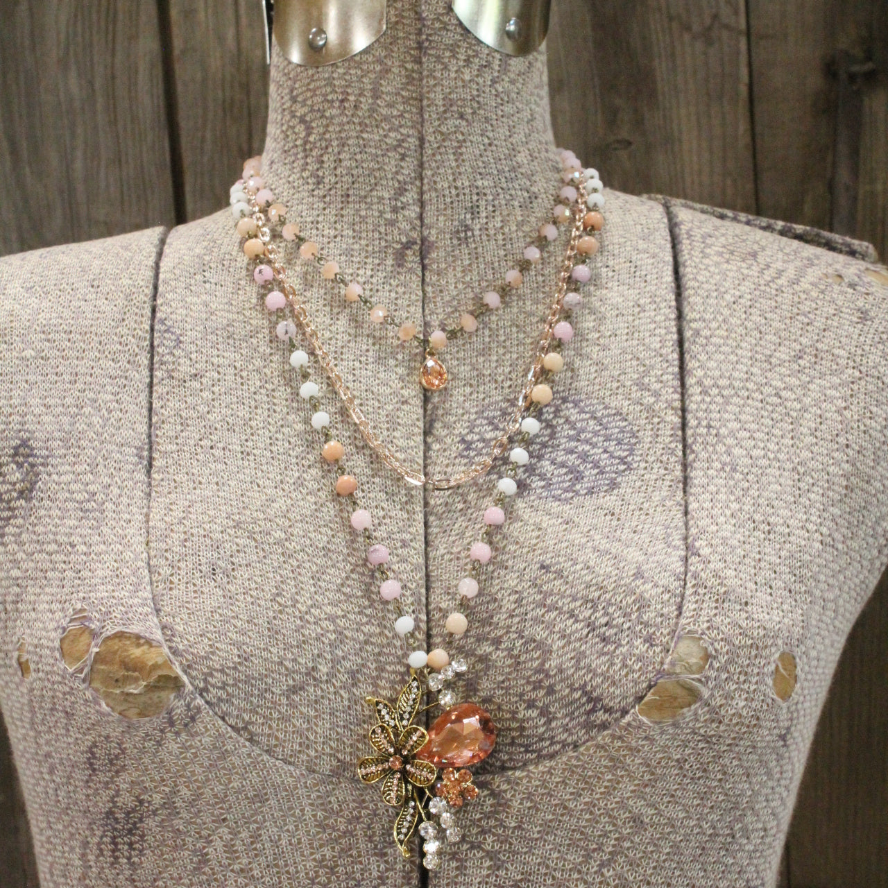 Bouquet Of Flowers Layered Necklace