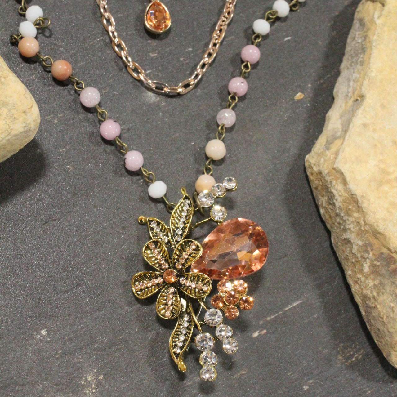 Bouquet Of Flowers Layered Necklace