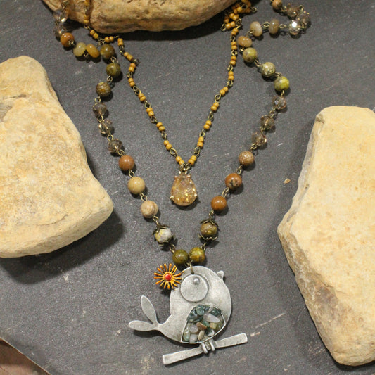 Just A Little Bit Chirpy Layered Necklace