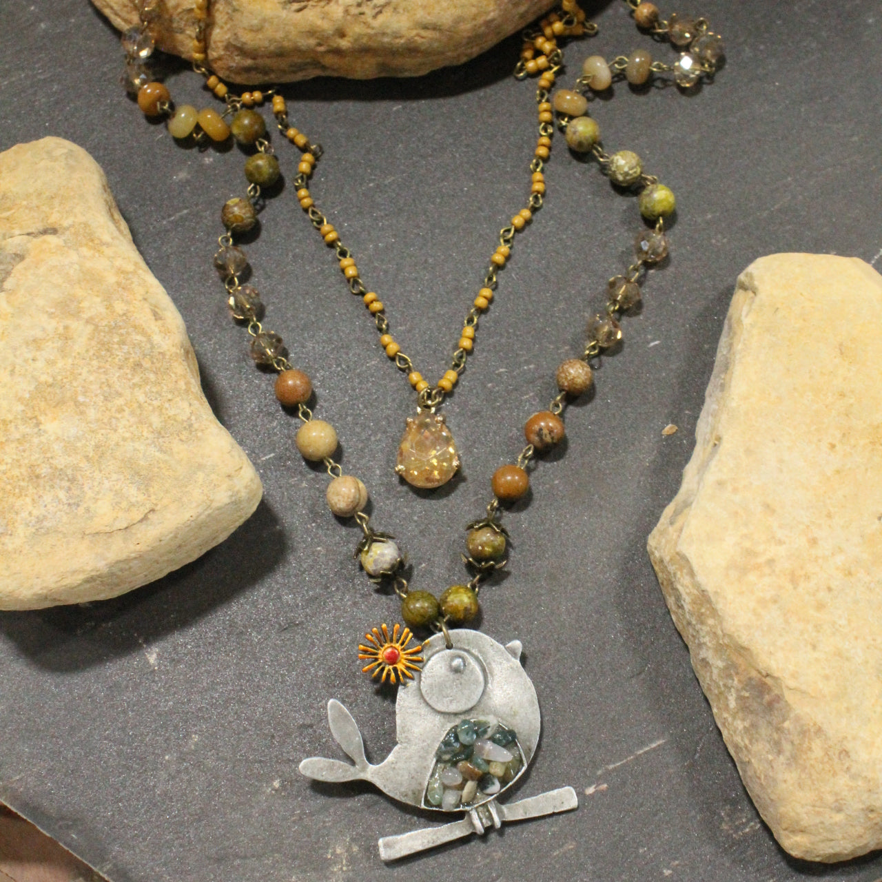 Just A Little Bit Chirpy Layered Necklace