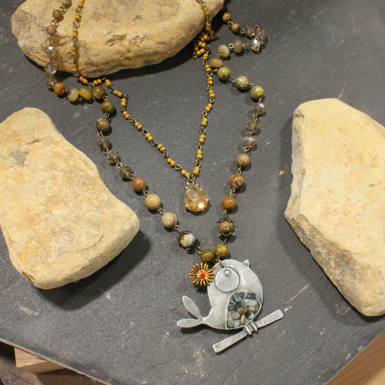 Just A Little Bit Chirpy Layered Necklace