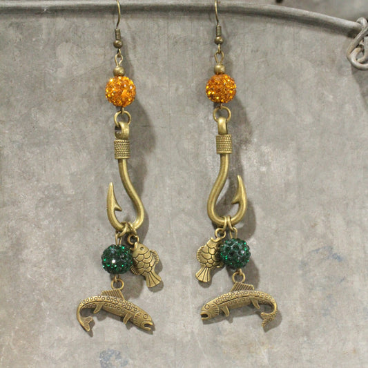 Sea Faring Fish Dangle Earrings