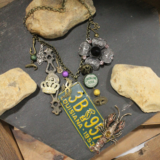 Travel Time In Louisiana Layered Necklace