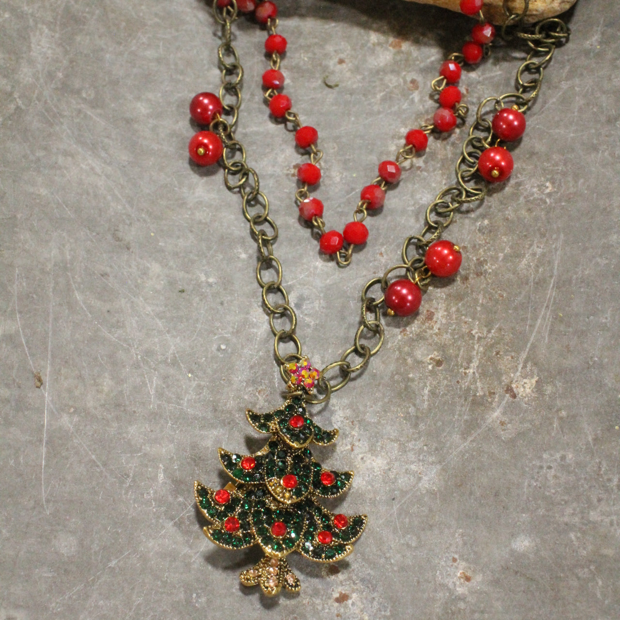 Festive Holiday Traditions Layered Necklace