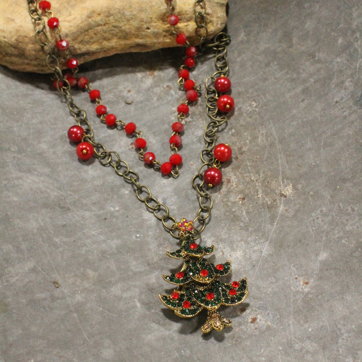 Festive Holiday Traditions Layered Necklace