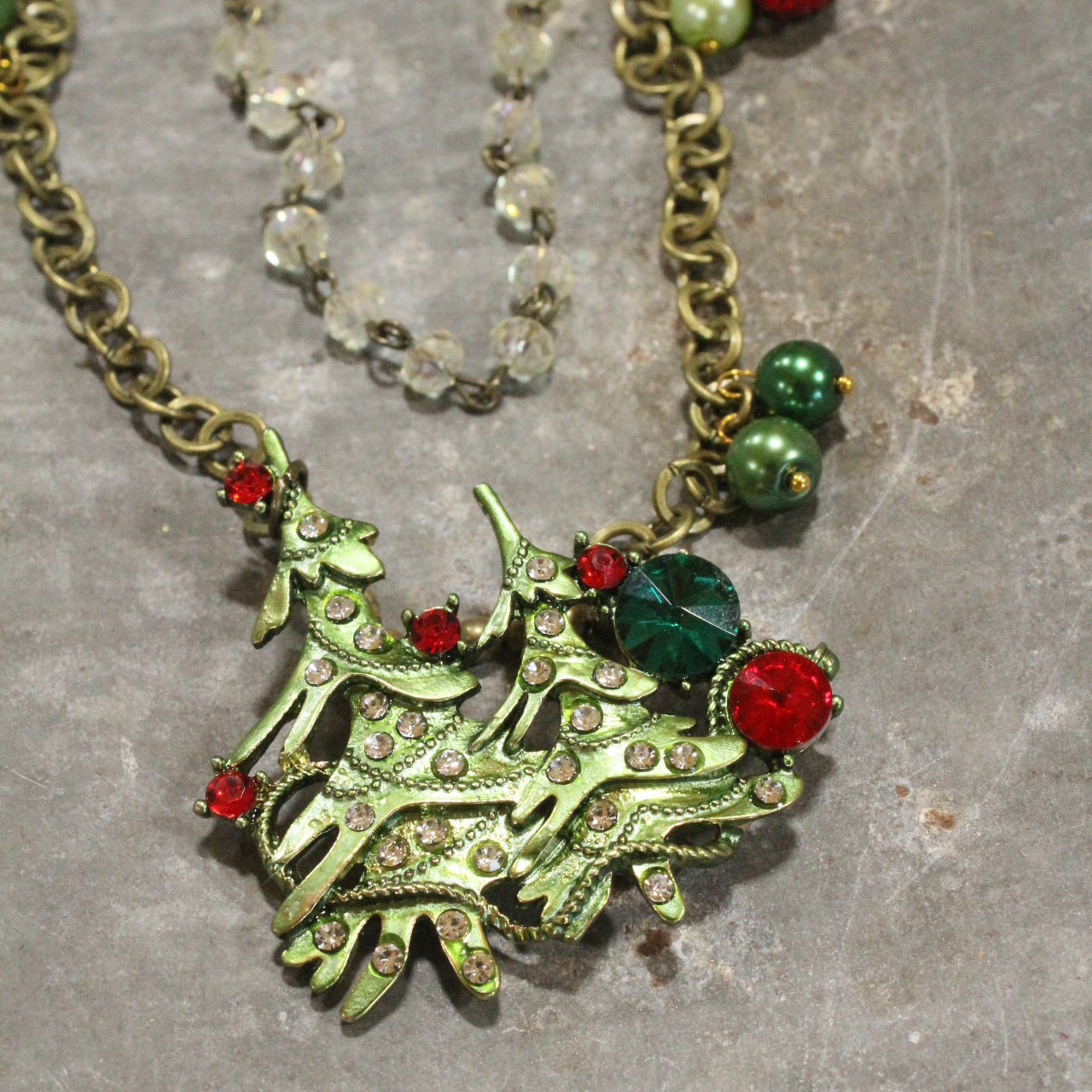Christmas Tree Farm Layered Necklace