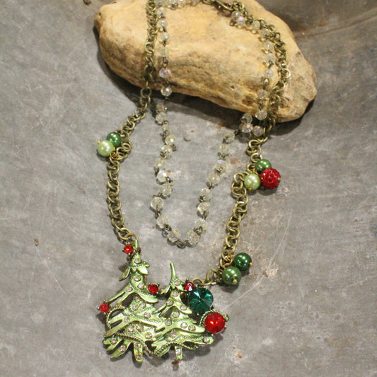 Christmas Tree Farm Layered Necklace