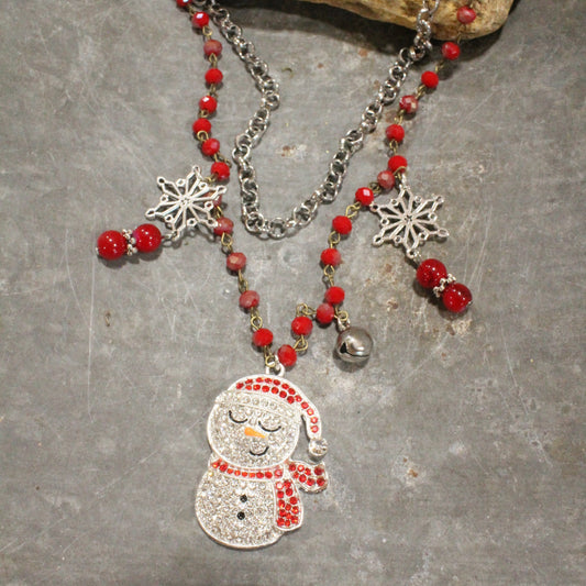 It's Snowing Christmas Charm'd Necklace