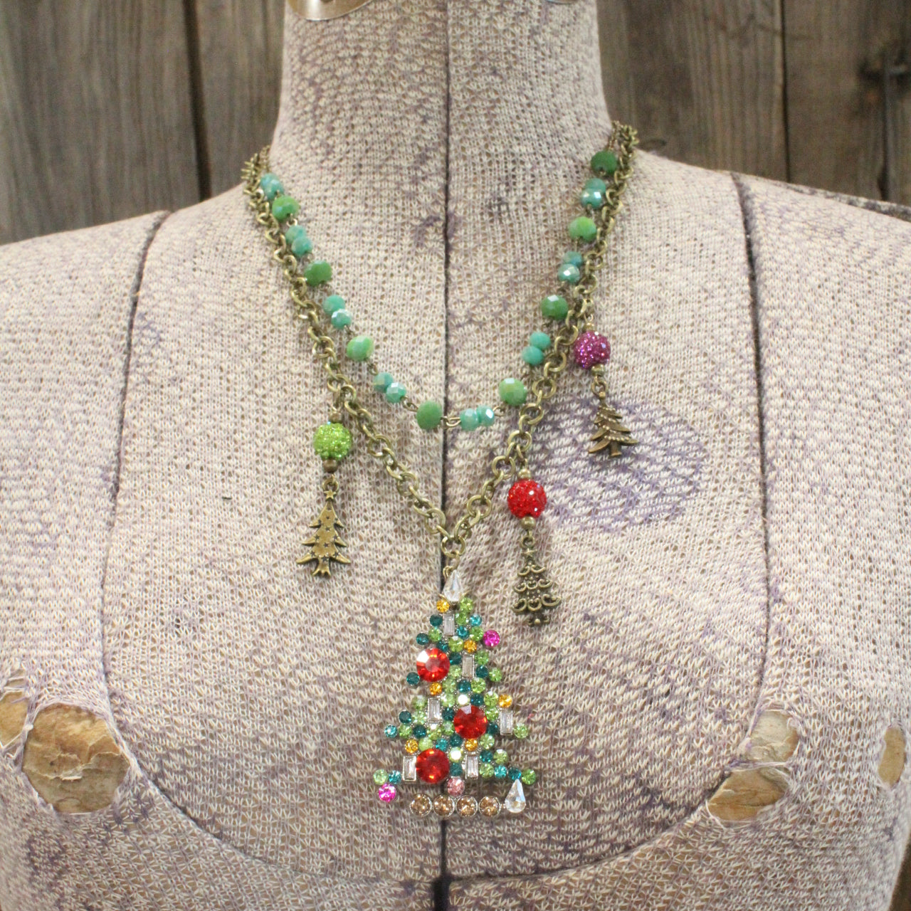 Lighting The Christmas Tree Layered Necklace