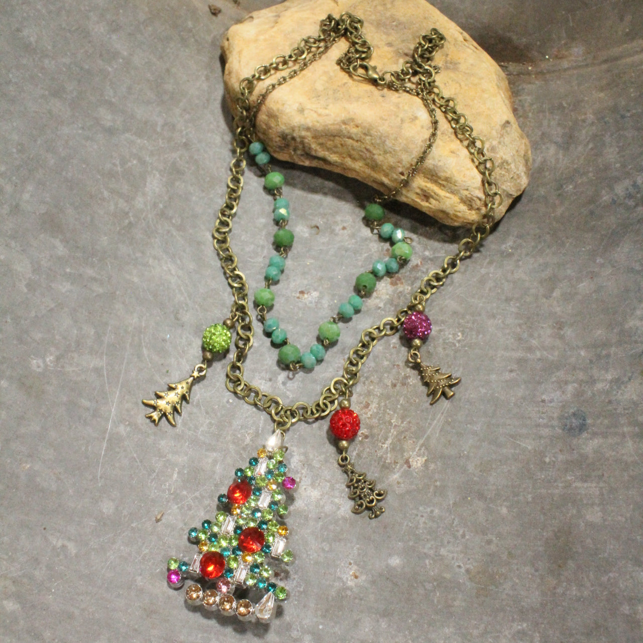 Lighting The Christmas Tree Layered Necklace