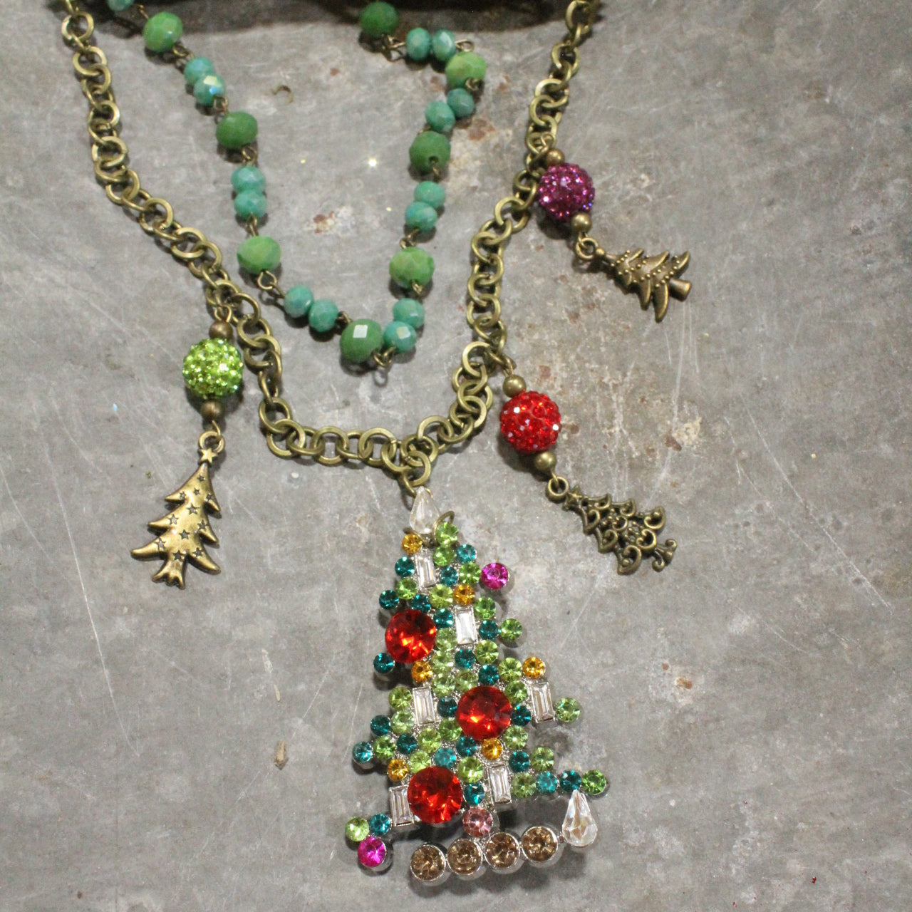 Lighting The Christmas Tree Layered Necklace