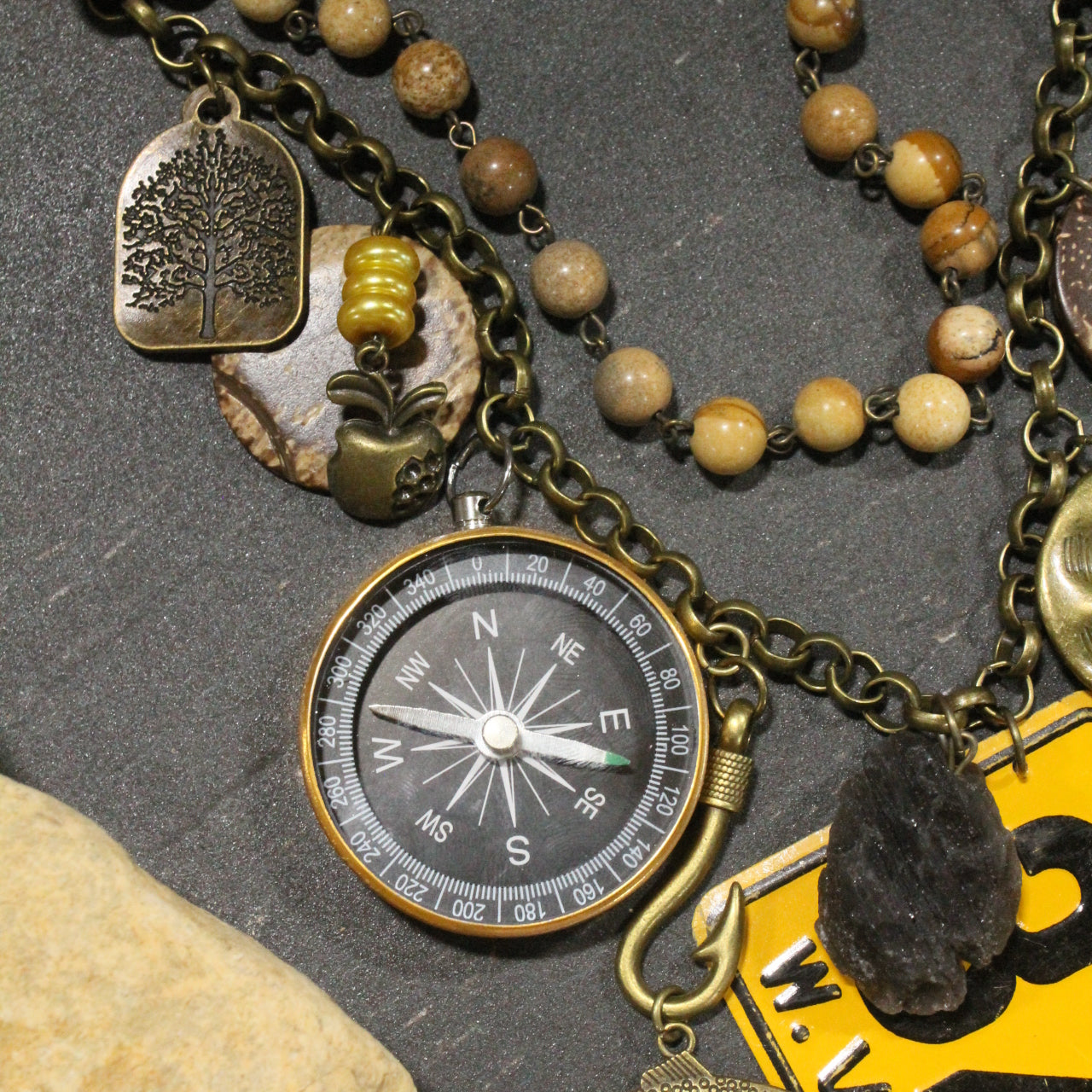 Travel Time In West Virginia Layered Necklace