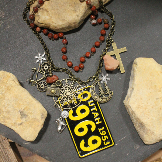 Travel Time In Utah Layered Necklace