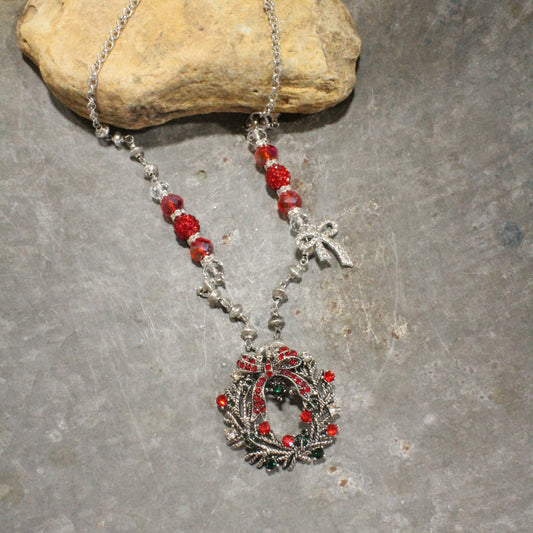 Door Hanger Wreath Necklace