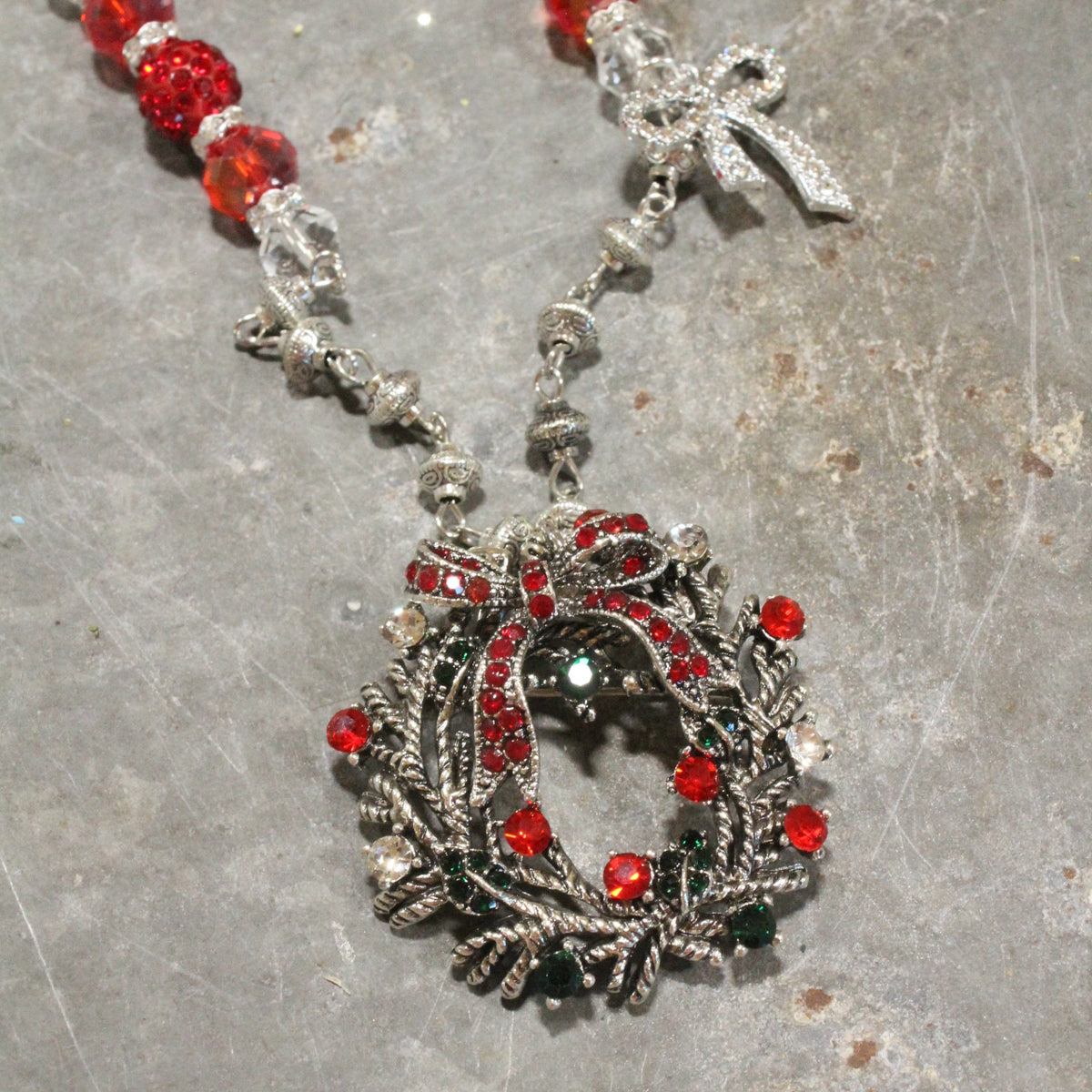 Door Hanger Wreath Necklace