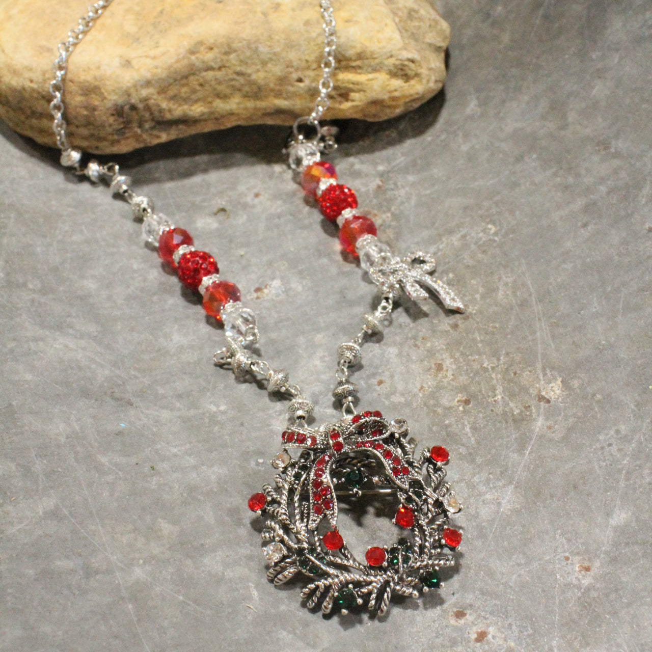 Door Hanger Wreath Necklace