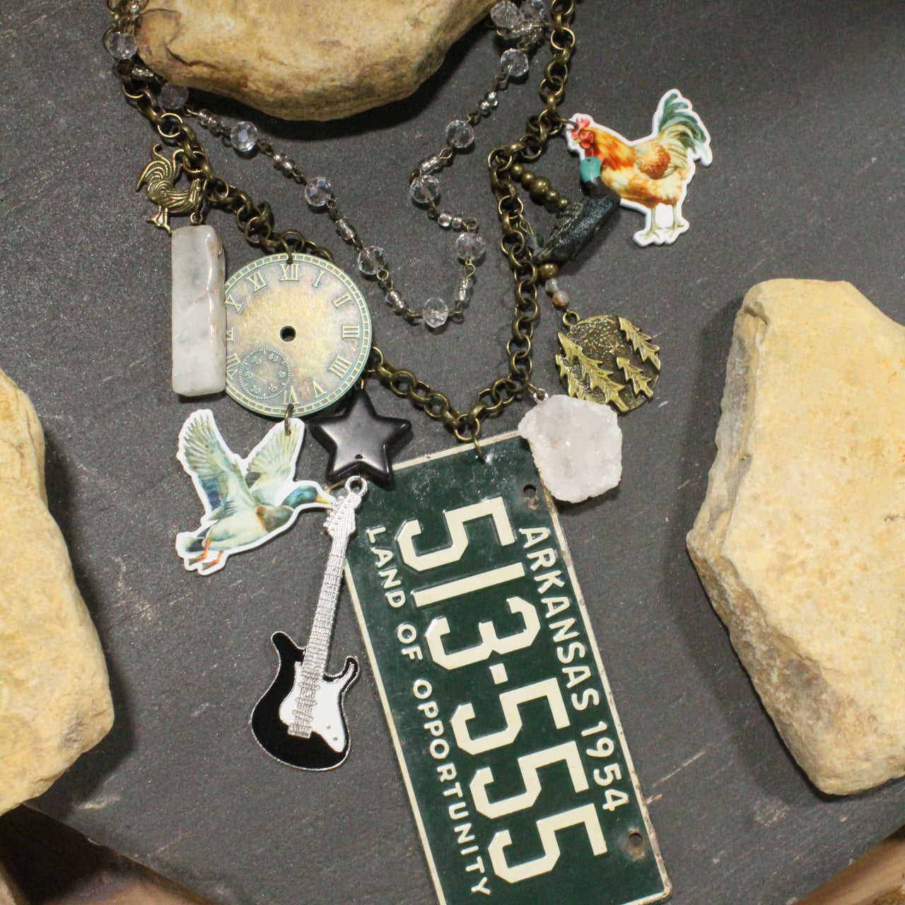Travel Time In Arkansas Layered Necklace