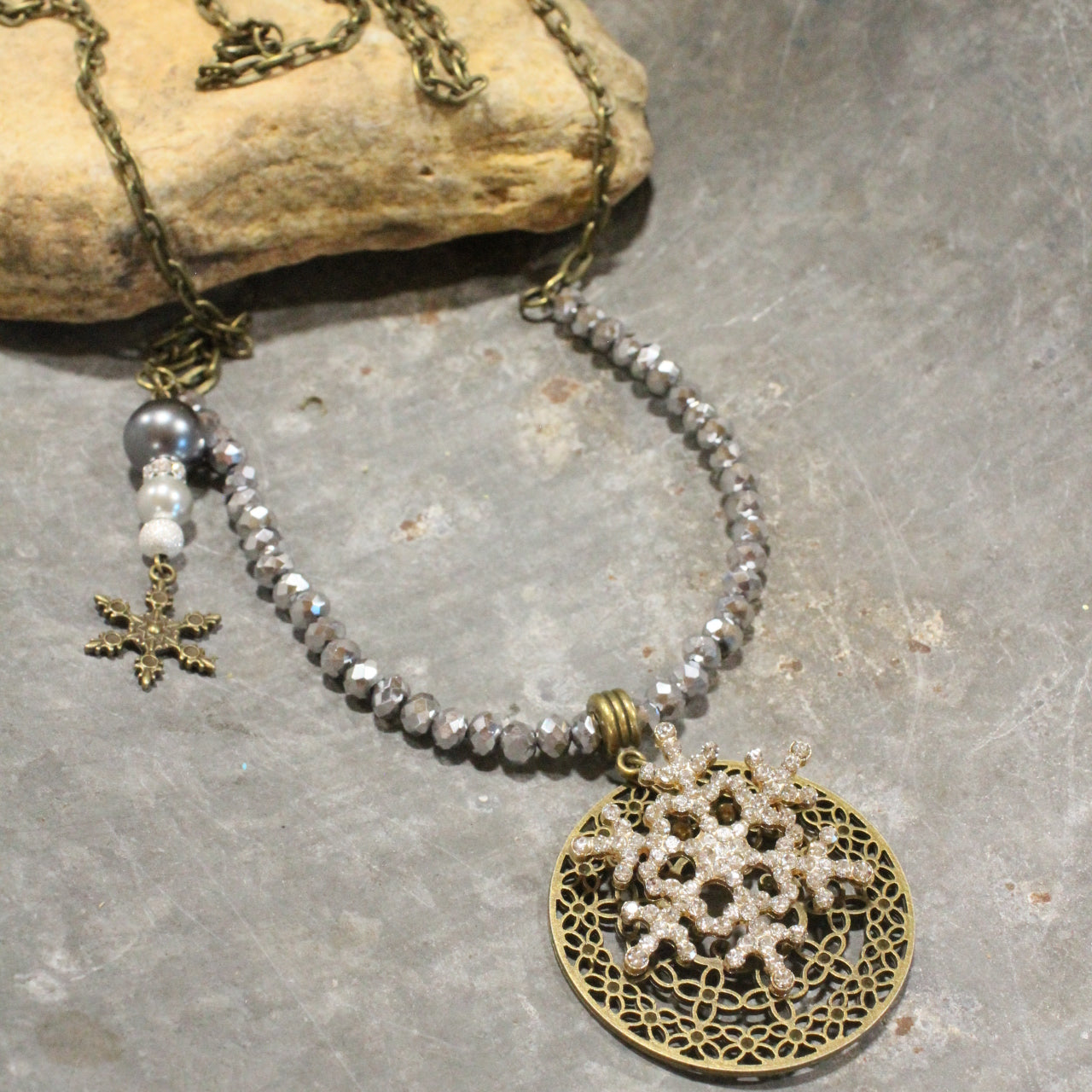 Snowflakes Falling Classy Necklace