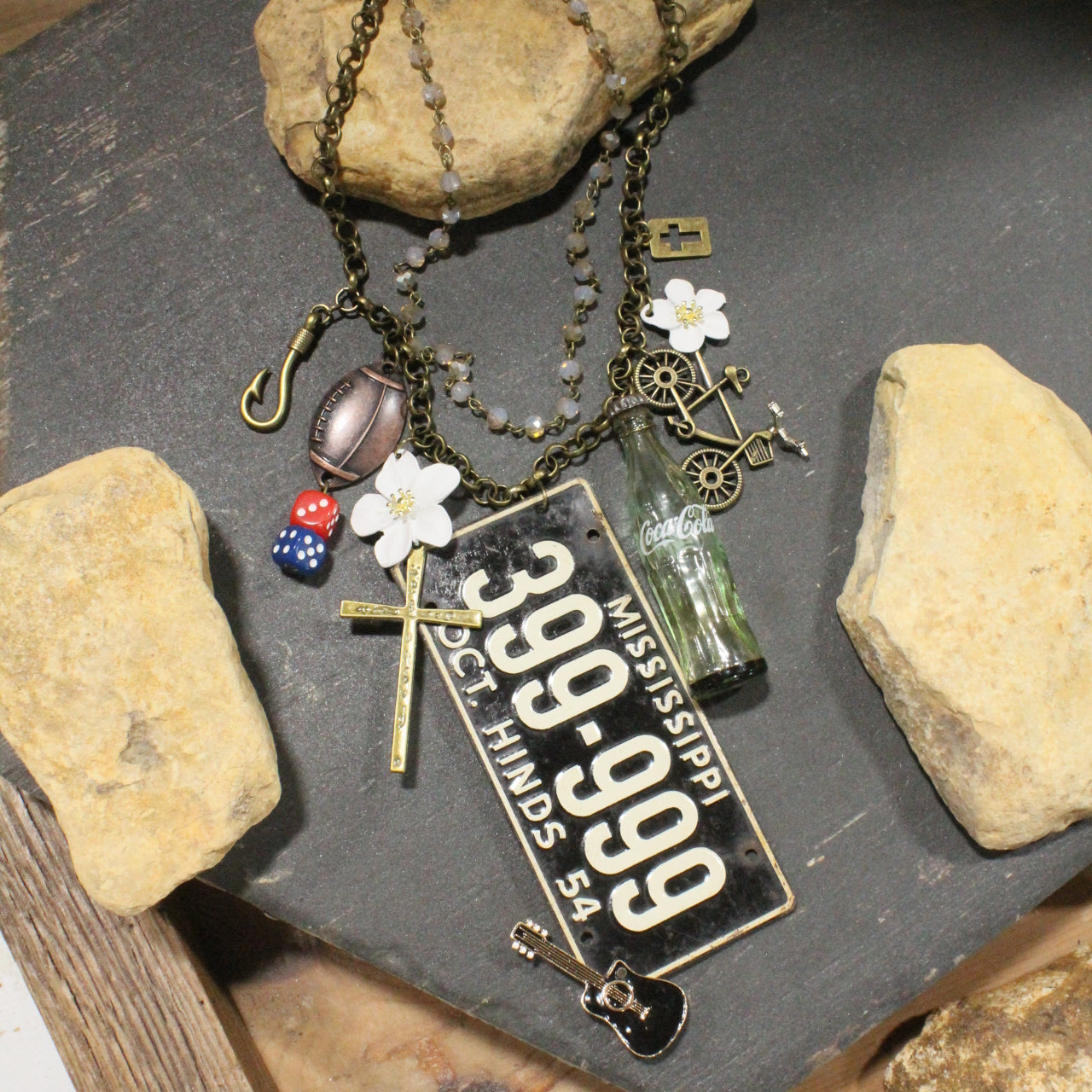 Travel Time In Mississippi Layered Necklace