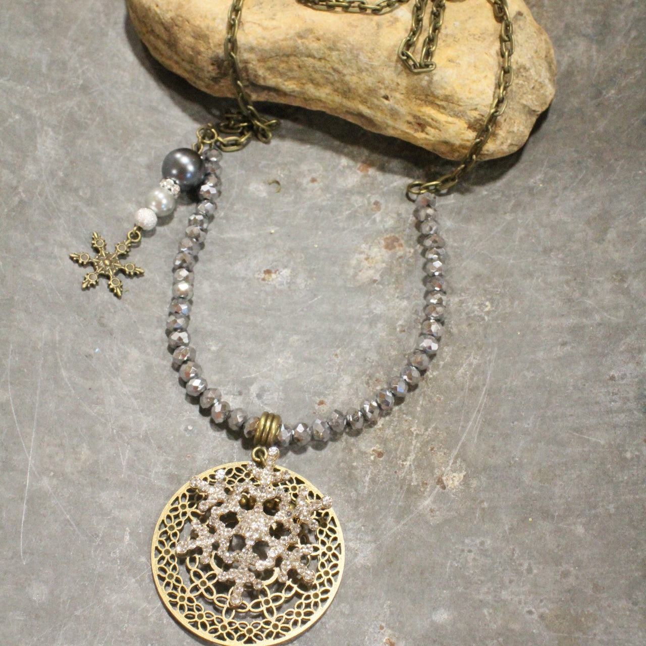 Snowflakes Falling Classy Necklace