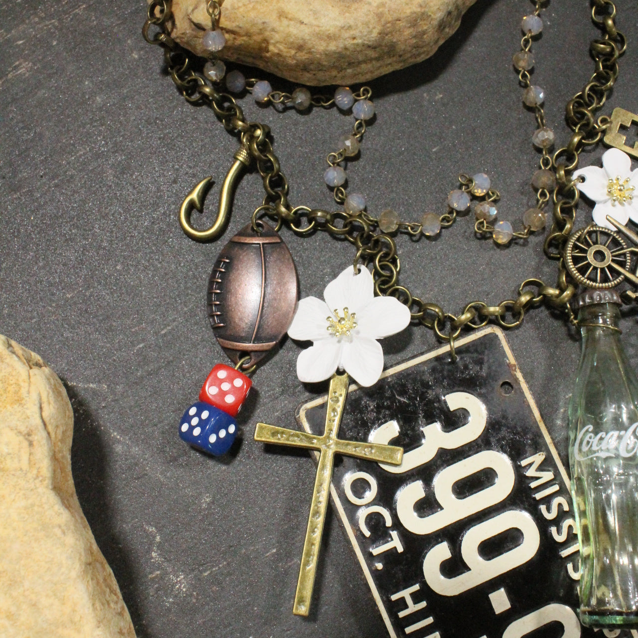 Travel Time In Mississippi Layered Necklace