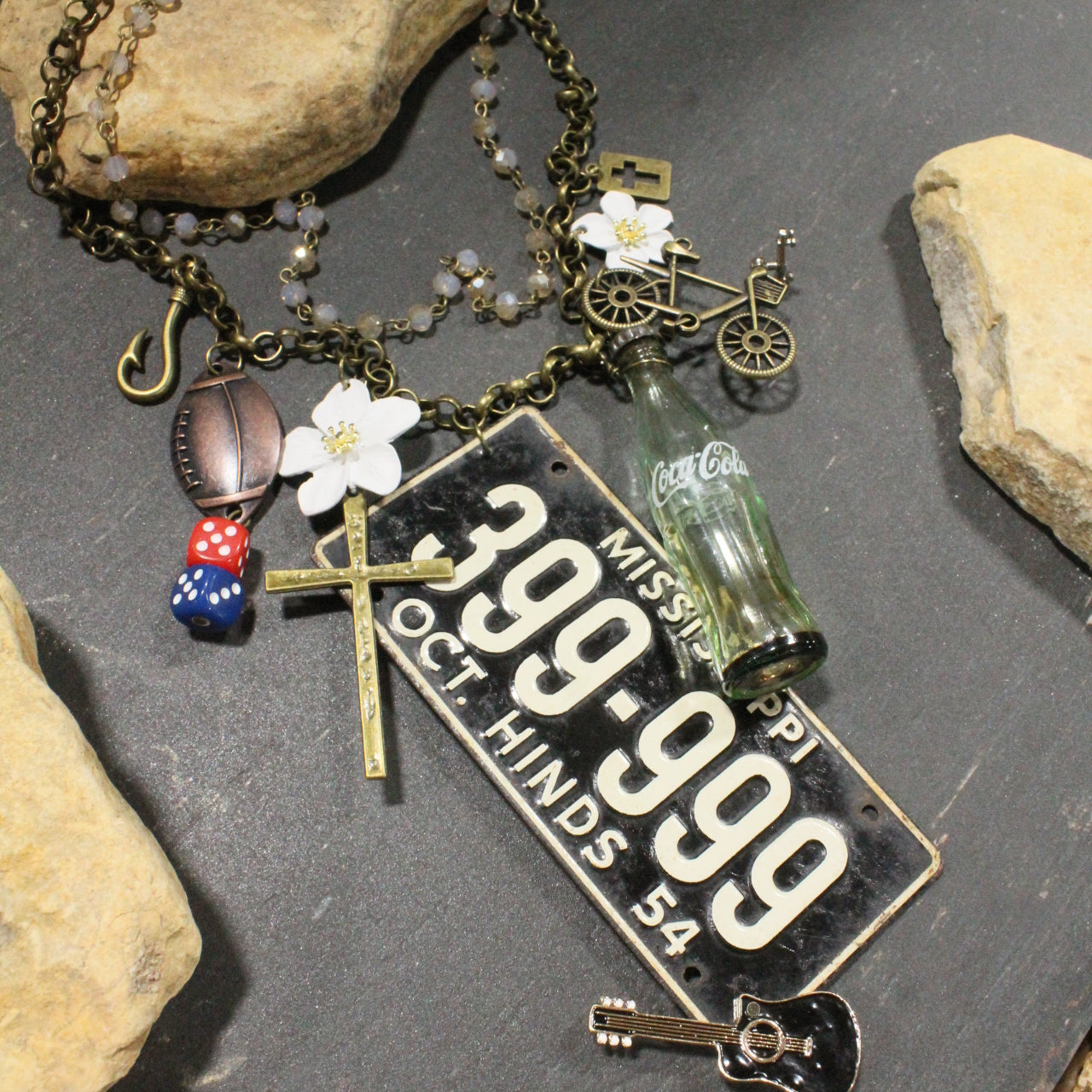 Travel Time In Mississippi Layered Necklace