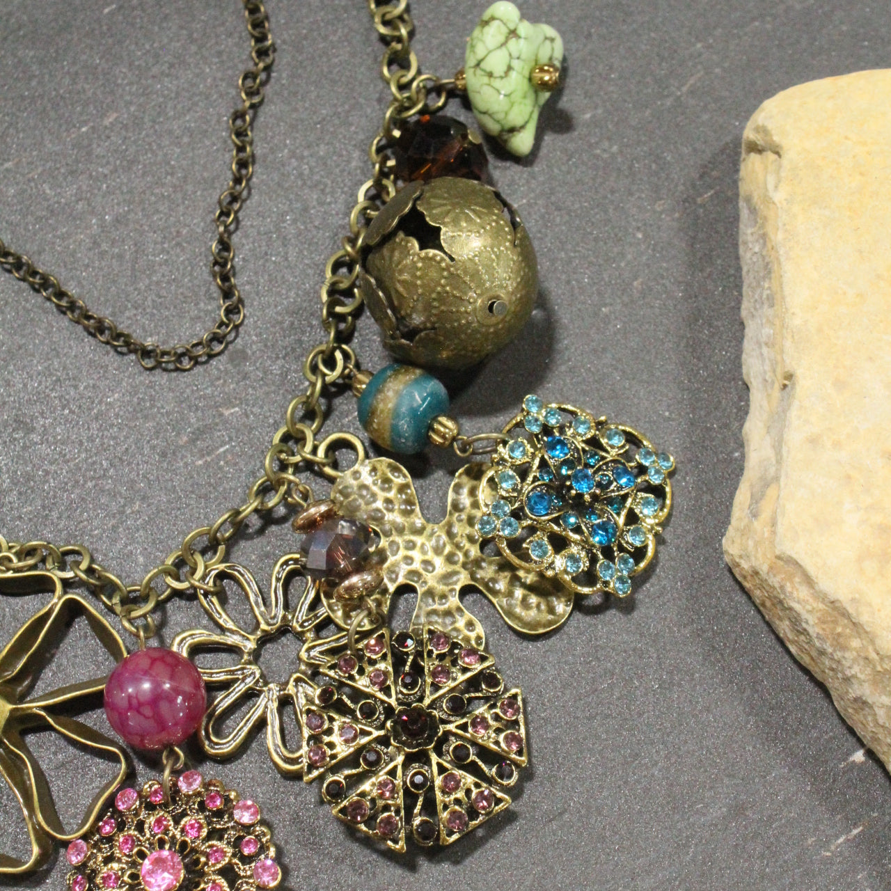 Vintage Flower Market Days Charm'd Necklace