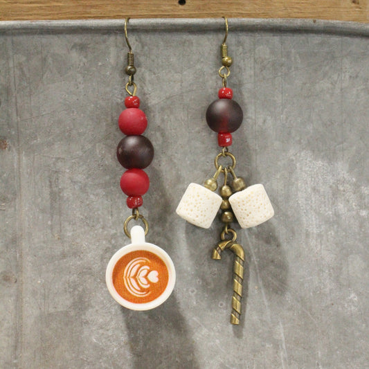 Hot Cocoa Time Of Year Dangle Earrings