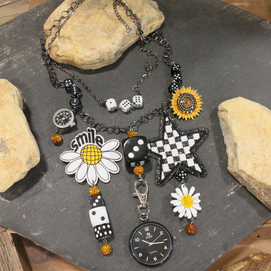 Take Time To Smile Charm'd Necklace