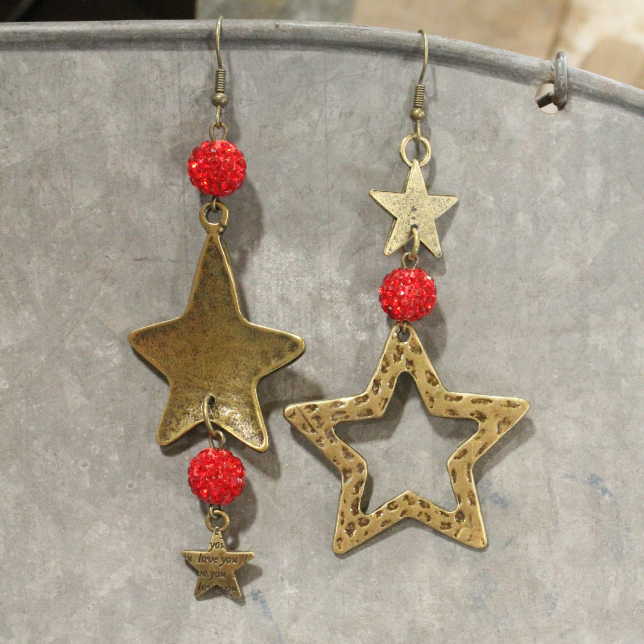 In God We Trust Golden Dangle Earrings