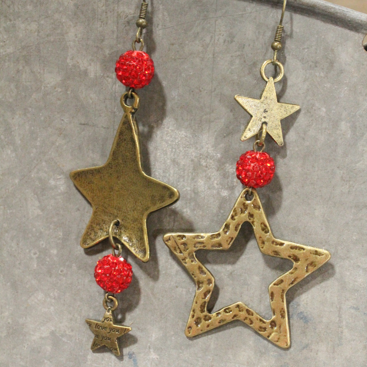 In God We Trust Golden Dangle Earrings