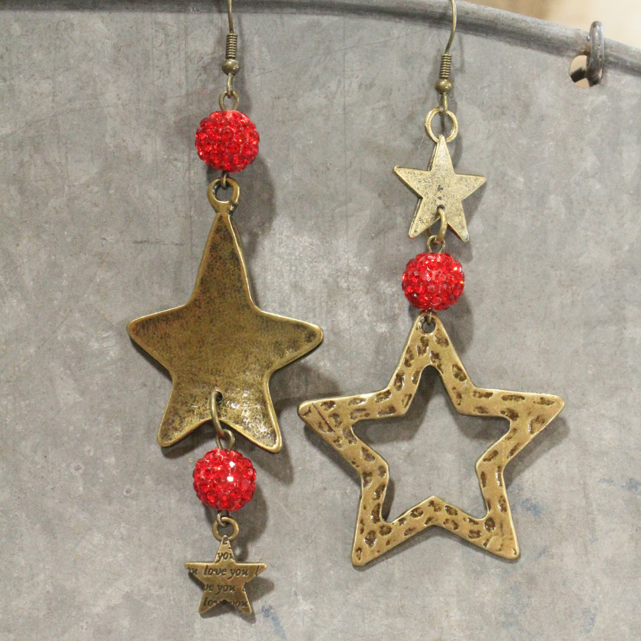In God We Trust Golden Dangle Earrings