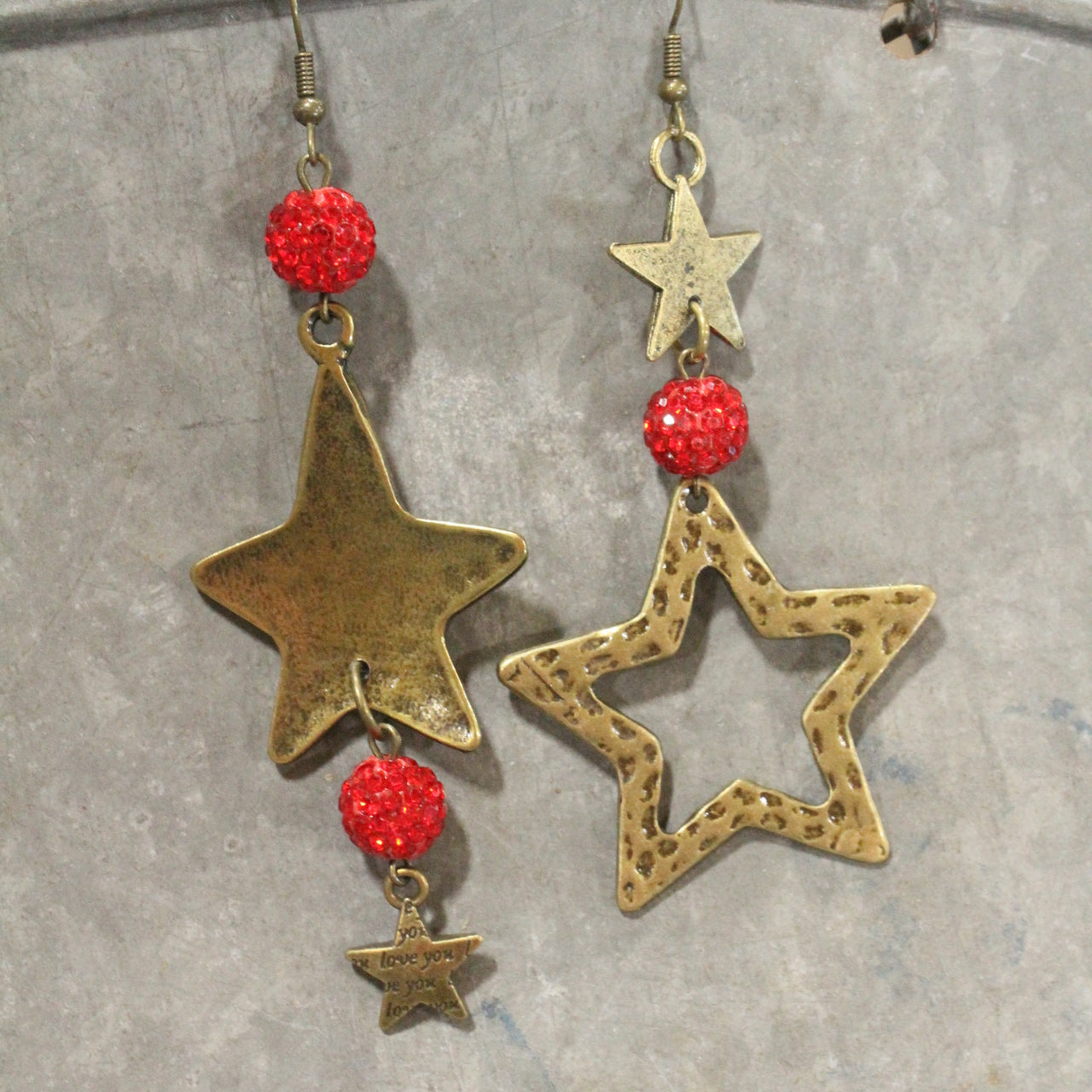 In God We Trust Golden Dangle Earrings