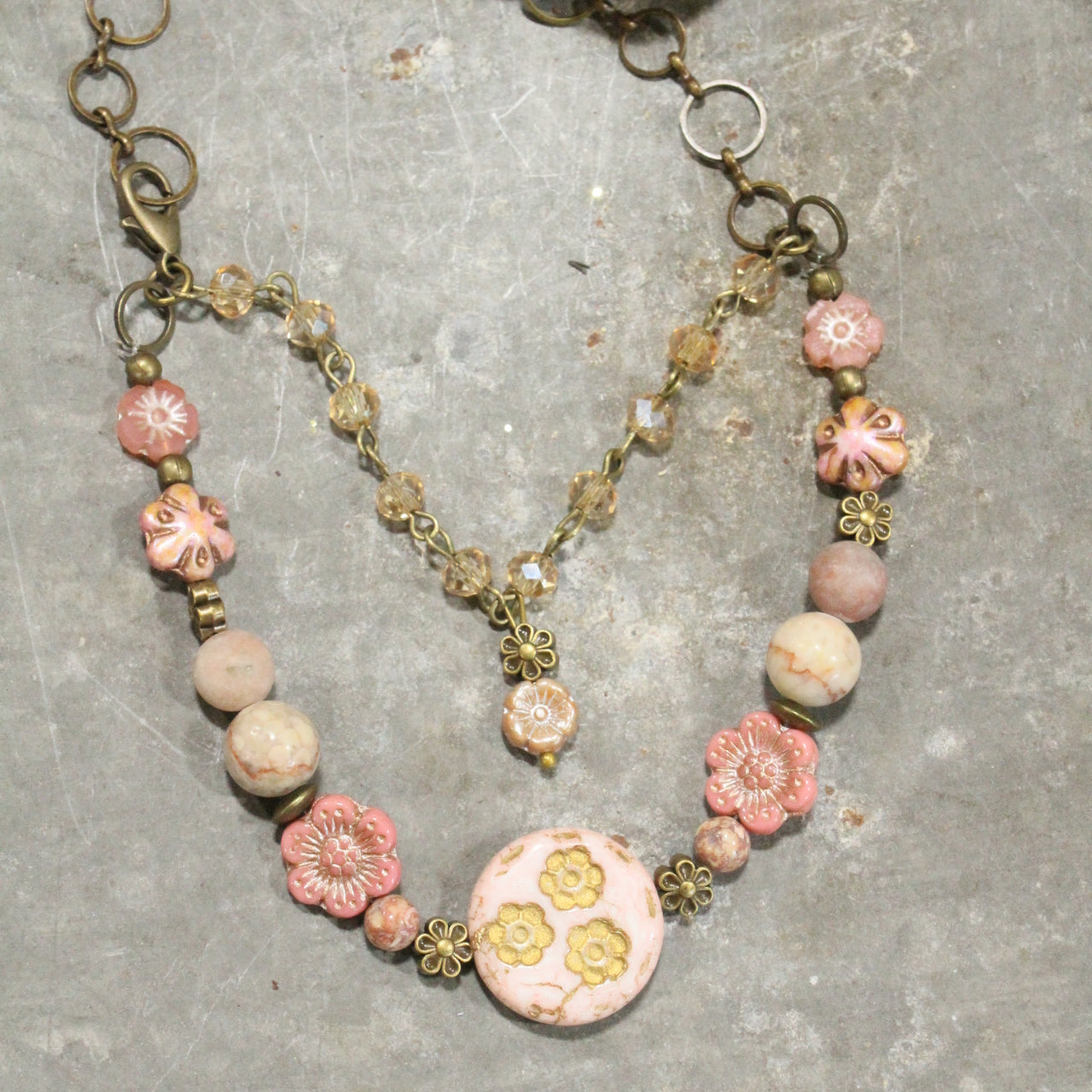 CZECH Me Out Elite Blushing Pink Layered Necklace