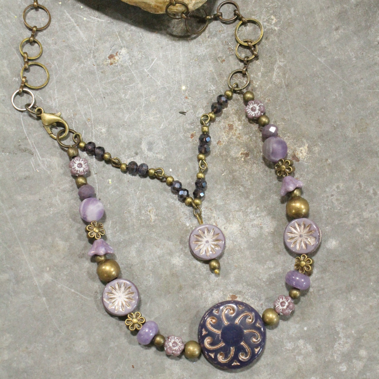 CZECH Me Out Elite Purple Plum Layered Necklace