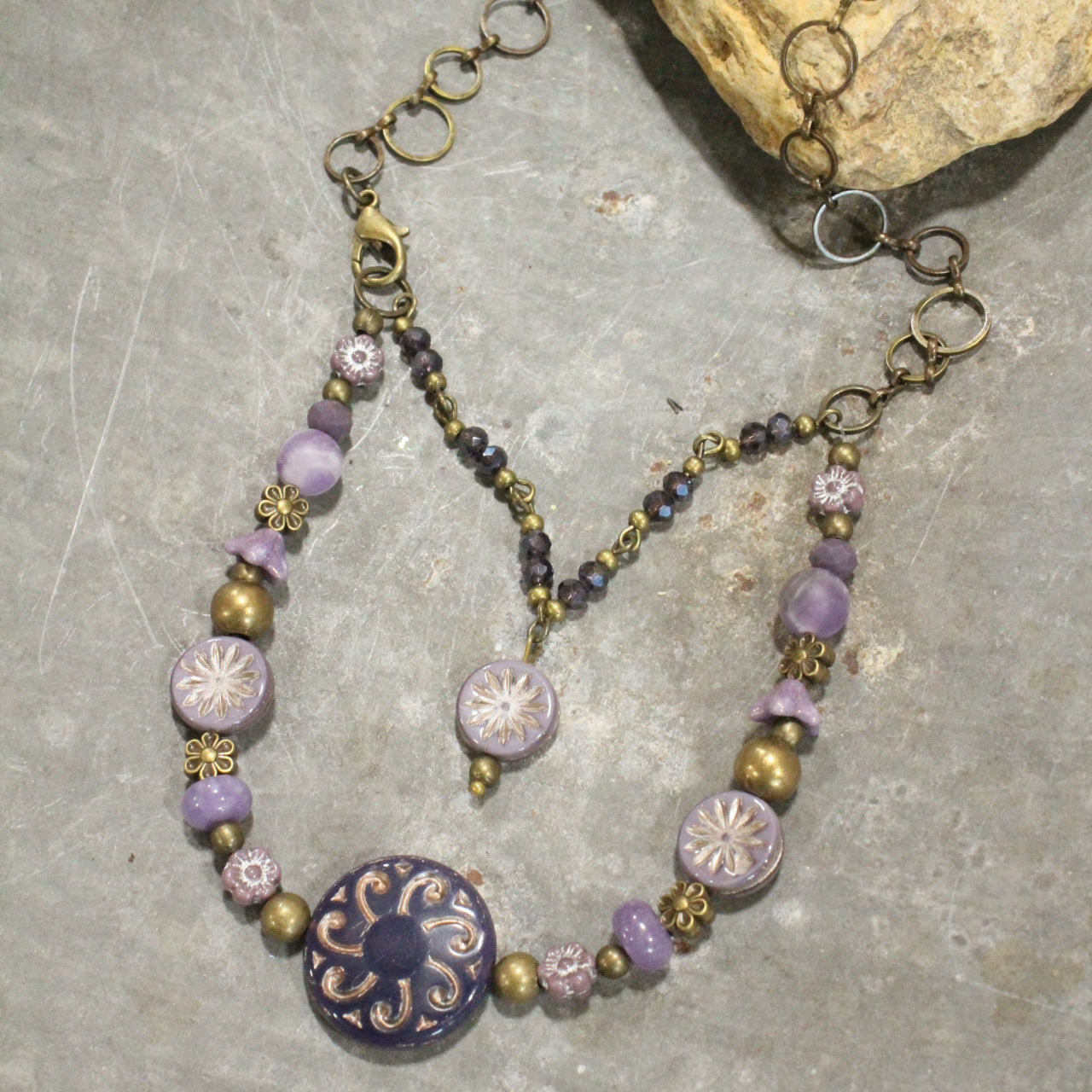 CZECH Me Out Elite Purple Plum Layered Necklace