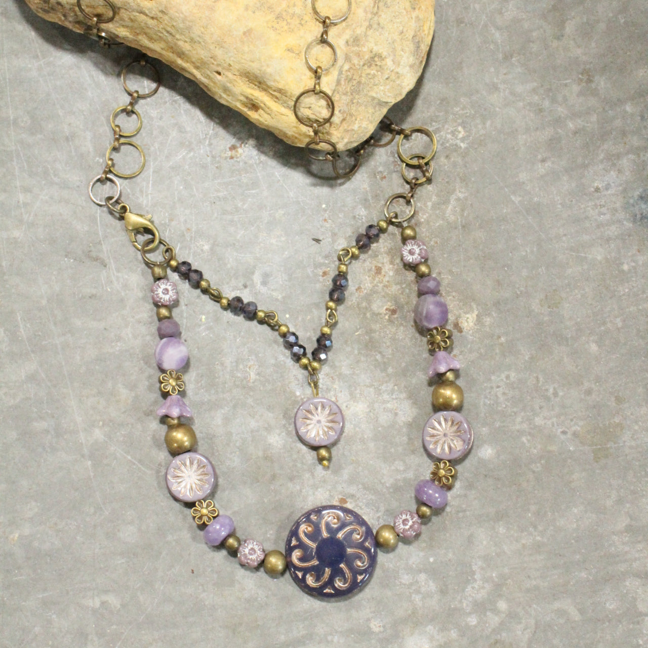 CZECH Me Out Elite Purple Plum Layered Necklace