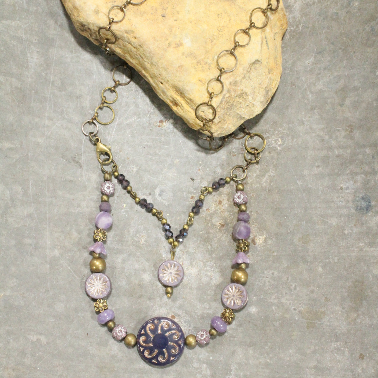 CZECH Me Out Elite Purple Plum Layered Necklace