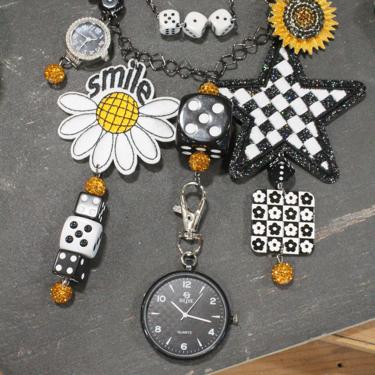 Take Time To Smile Charm'd Necklace