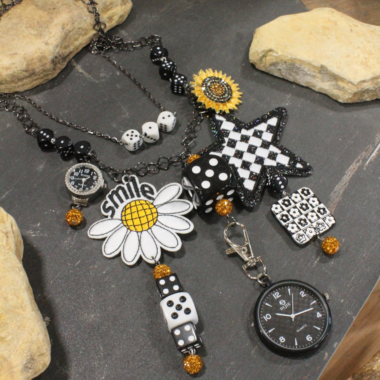 Take Time To Smile Charm'd Necklace