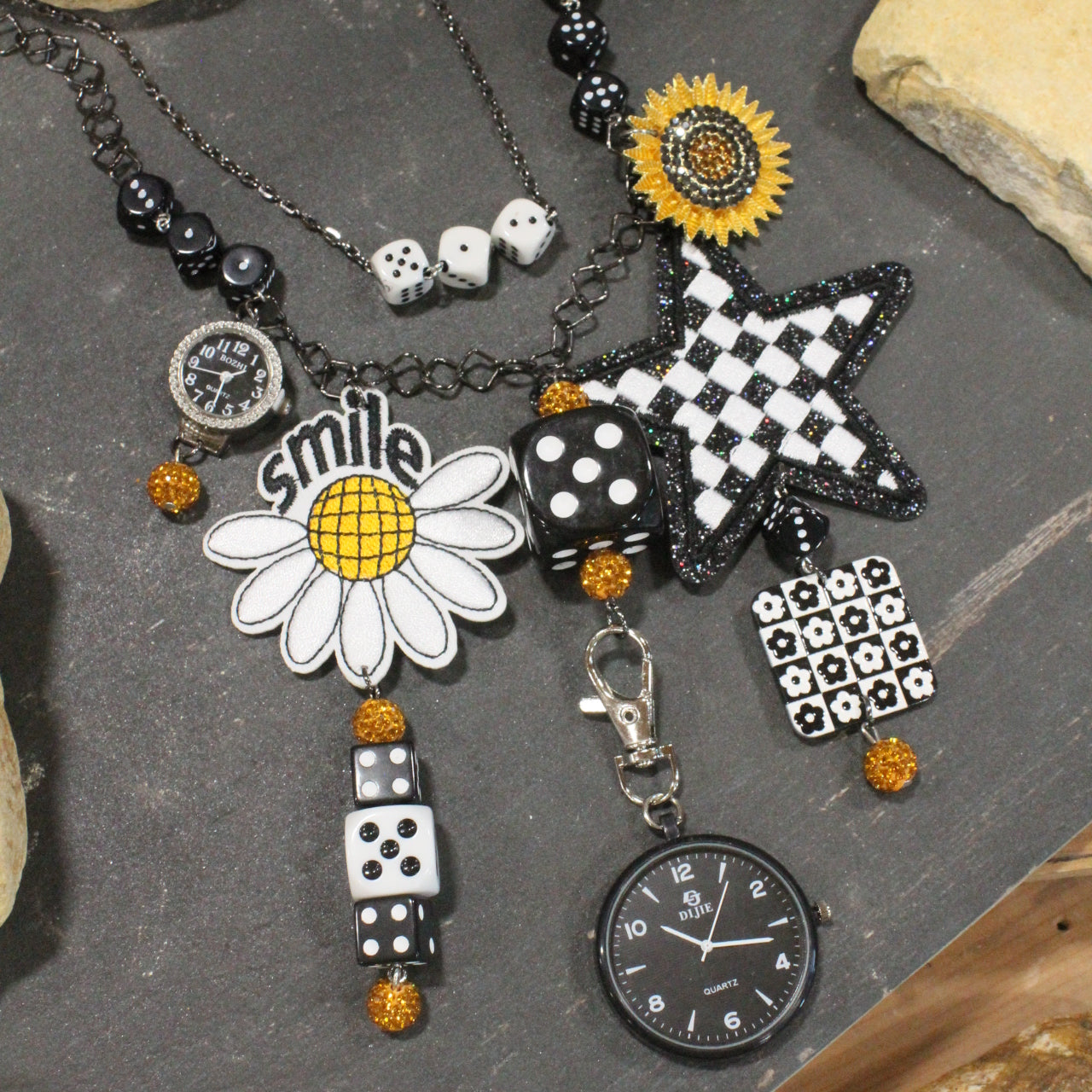 Take Time To Smile Charm'd Necklace