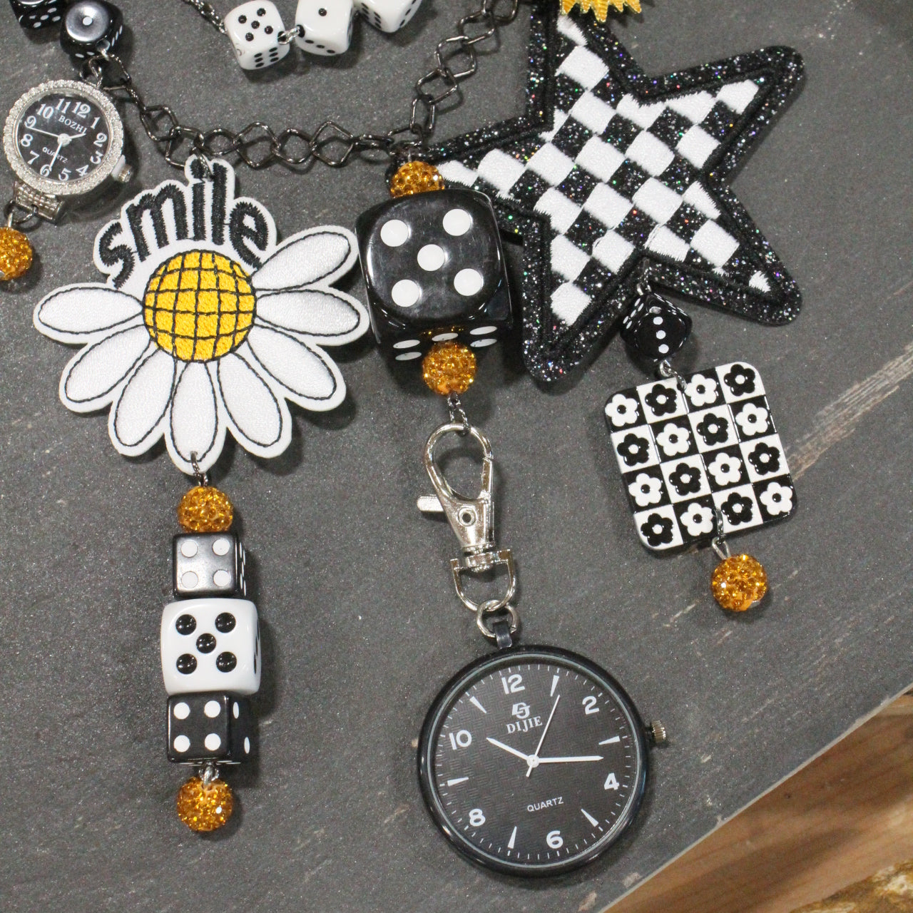 Take Time To Smile Charm'd Necklace